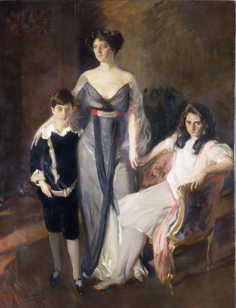 La signora Ira Nelson Morris e i suoi figli - Hispanic Society of America, New York